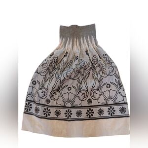 Stretch Black Floral A-Line Skirt Med-Large 2/22 $ on selected item